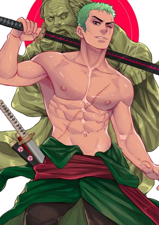 Roronoa Zoro's Triple Sword Domination: One Piece Hentai Feast with Nami's Femdom & Sanji's Forced Submission - pic 1