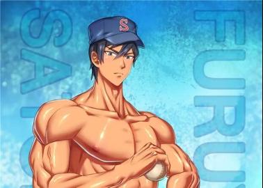 Eijun Sawamura's Yaoi Pitching Passion in Daiya No Ace Ignites Wild Orgasms with Miyuki & Chris
