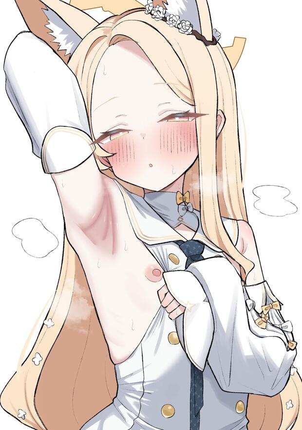 Midori Saiba's Wild Kemonomimi Threesome in Blue Archive: Twintail Twins and Sensei Ravish with Tails and Halos - pic 3