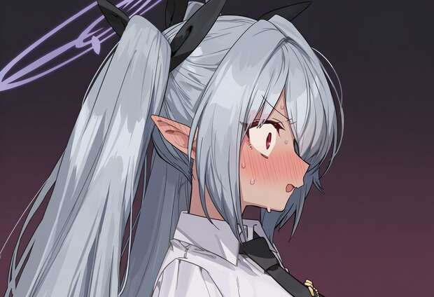 Iori Shiromi's Swimsuit Temptation: Blue Archive's Halo-Adorned Vixen Unleashes Tail Play and Glove Teases on Sensei - pic 3