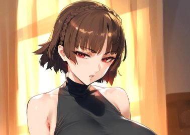 Makoto Niijima Blackmailed into Prostitution and Nakadashi Orgy in Persona 5 with Anne Takamaki and Hifumi Togo