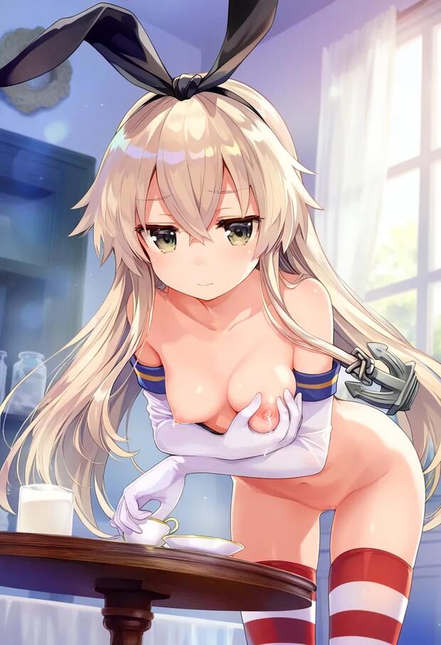 Wo Class Ravages Shimakaze in Kantai Collection Yuri Rape Orgy with Stockings and Bondage - pic 3