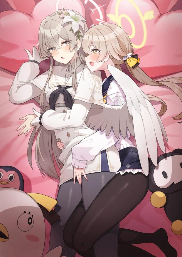 Nagisa Kirifuji's Haloed Ecstasy: Big Breasts Bouncing in Blue Archive Group Orgy with Mika Misono and Sensei Nakadashi - pic 3