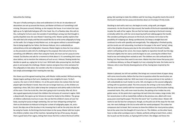 Katsushika Hokusai's Swimsuit Orgy in Fate Grand Order: Big Breasts Bouncing with Double Penetration and Nakadashi from Gudao and Scathach - pic 3