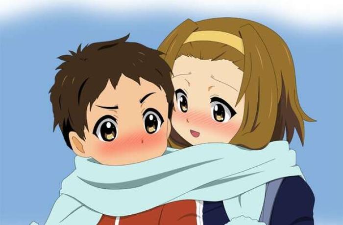 Azusa Nakano's Forbidden Schoolgirl Fantasies Unleashed in K-On! with Tsumugi and Ritsu's Stocking-Clad Threesome