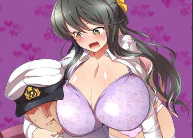 Naganami's Forbidden Desires Unleashed: Kantai Collection's Busty Schoolgirl Battles Full Censorship with Teitoku's Paizuri Passion
