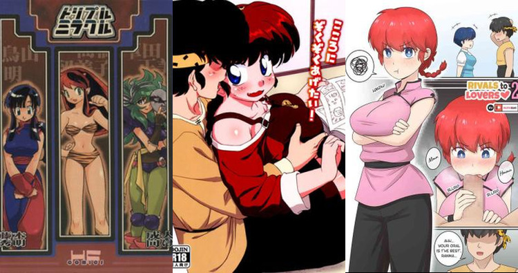 Ranma Saotome's Wild Gender Bender Orgy in Ranma 1/2 with Akane Tendo's Footjob and Futanari Twists