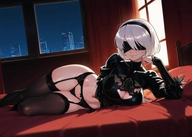2B's Blindfolded Bondage Ecstasy in Nier Automata with Mai Shiranui and Harley Quinn's Big Breasts Yuri Frenzy