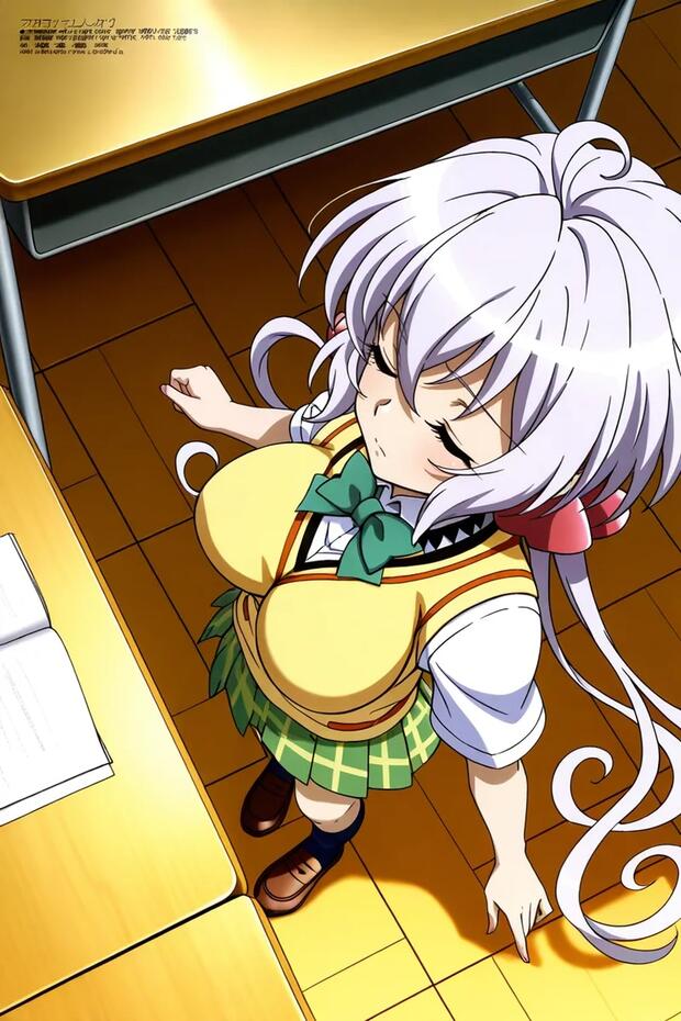 Chris Yukine Unleashes Big Breasts and Ahegao Ecstasy in Symphogear Group Orgy with Maria, Kirika, and Hibiki - pic 1