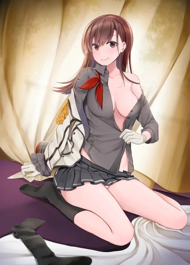 Katori's Seductive Training Lessons in Kantai Collection: Glasses-Wearing Teacher Dominates with Big Breasts and Tentacles - pic 1