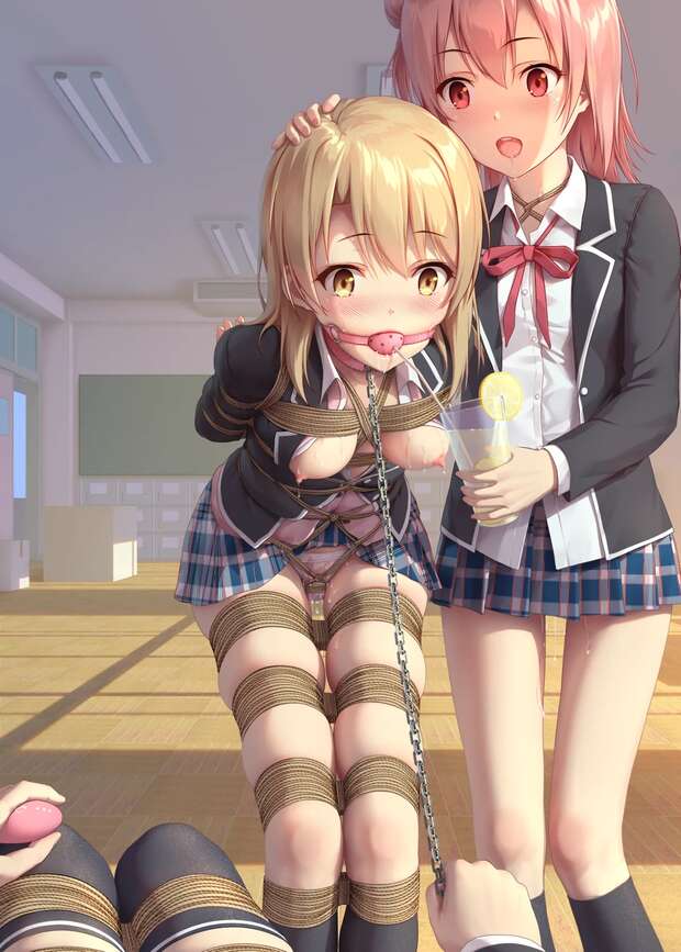 Koharu Shimoe's Forbidden Ecstasy: X-Ray Vision Exposes Blue Archive's Haloed Threesome with Mika Misono - pic 1