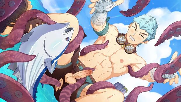 Explosive Desires: Ako Amau from Blue Archive vs Reki Kyan from Sk8 the Infinity in Haloed Big Breasts Nakadashi Ecstasy - pic 4