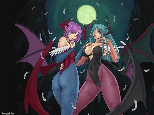Lilith Aensland's Darkstalkers Demon Seduction vs Yuuka Hayase's Blue Archive Lolicon Temptation: Paizuri Ecstasy Showdown - pic 5
