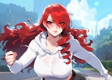 Mitsuru Kirijo's Bound Big Breasts in Persona 3 Yuri vs Marisa Kirisame's Toyed Lolita Charm in Touhou Project Hentai