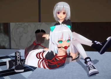 Hu Tao's Mischievous Genshin Impact Seduction vs Haru Yuuki's Idolmaster Tease: Bondage Blowjobs and Pantyhose Ecstasy