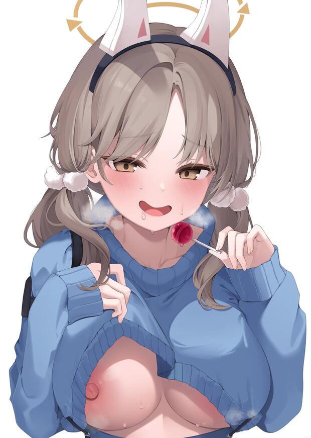 Izuna Kuda's Foxy Temptations in Blue Archive vs Nadeko Sengoku's Alluring Curses in Bakemonogatari and Nanoha: A Steamy Hentai Showdown - pic 1