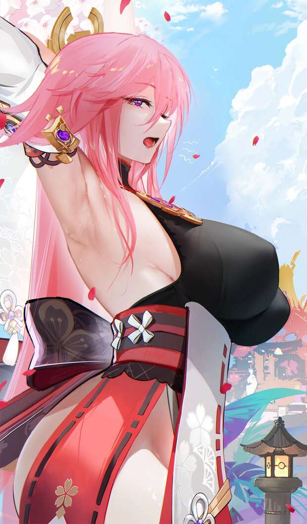 Sara Kujou Hentai Exposed: Genshin Impact's Tengu Temptress in XXX Ecstasy - pic 2