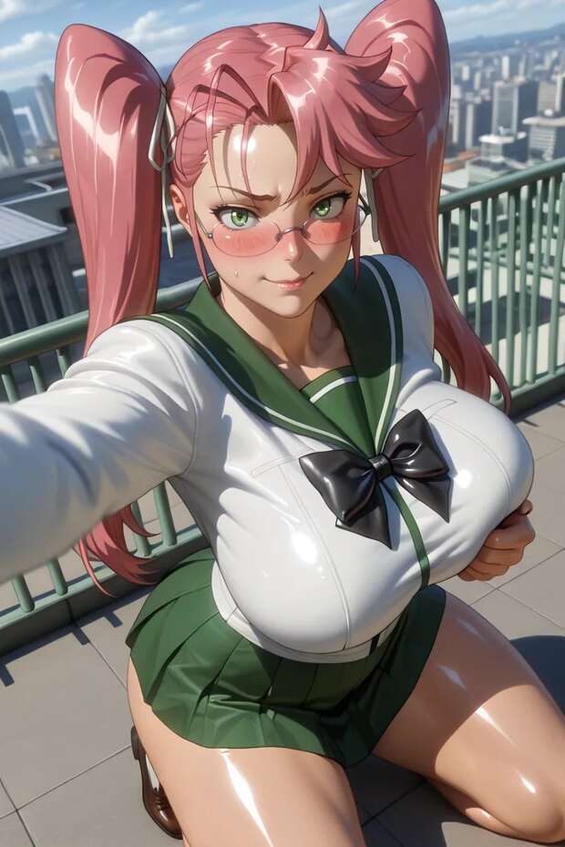 Saya Takagi Hentai Exposed: Highschool of the Dead XXX Scenes with Big Breasts & Mind Break pic 1