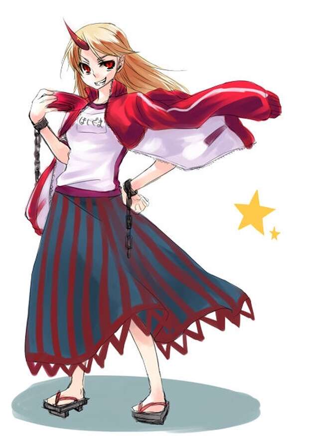 Yuugi Hoshiguma Hentai: Touhou Oni's Muscular Curves in XXX Ecstasy - pic 1