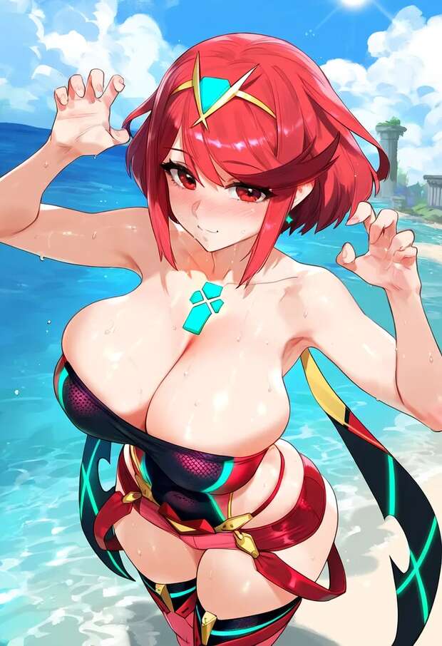 Pyra Hentai: Xenoblade Chronicles 2's Fiery Aegis in XXX Blade Ecstasy - pic 7