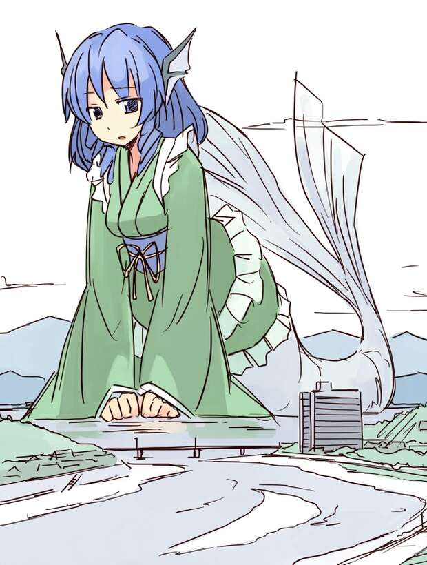 Wakasagihime Hentai Exposed: Touhou Mermaid's Big Breasts & Monster Girl XXX Adventures - pic 7