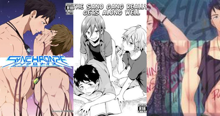 Sousuke Yamazaki Hentai Exposed: Yaoi Muscle Swimsuit Anal in Free! XXX Parody