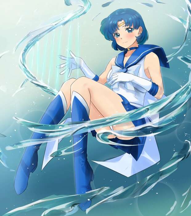 Ami Mizuno Hentai Exposed: Sailor Moon's Genius Girl in Lewd Magical Ecstasy - pic 6