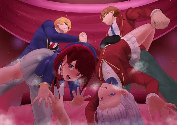 Aqua Hoshino Hentai Exposed: Oshi no Ko Idol's XXX Threesomes & Anal Ecstasy - pic 5