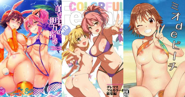 Mio Honda Hentai Guide: Idolmaster Swimsuit Orgy and Big Breasts XXX