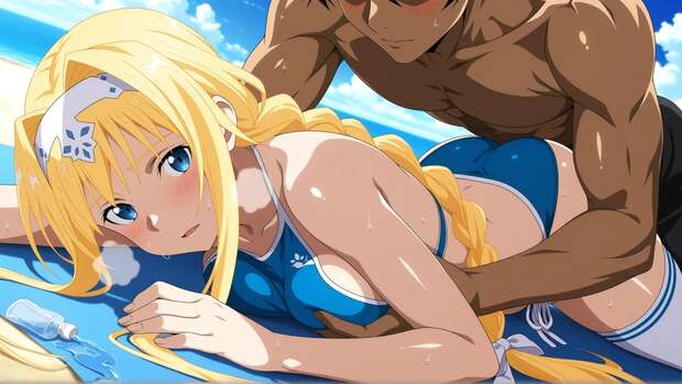 Alice Zuberg Hentai: Sword Art Online's Blonde Integrity Knight in XXX Harem Bliss - pic 2