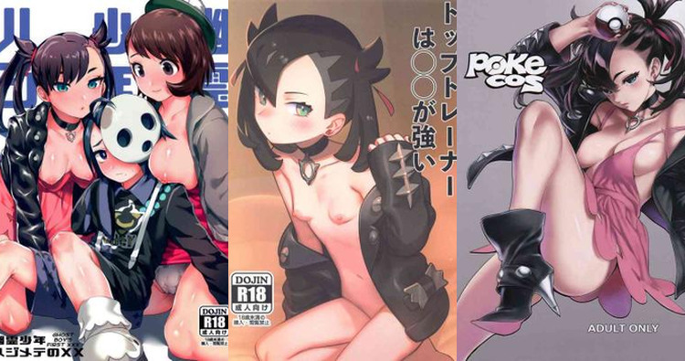 Marnie Hentai Exposed: Pokemon's Twintail Goth in Big Breasts Threesomes