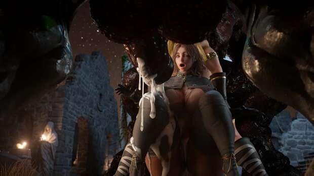 Kneesocks Demon Hentai: Lewd Sisters & Demonic XXX in Panty & Stocking Parody - pic 1